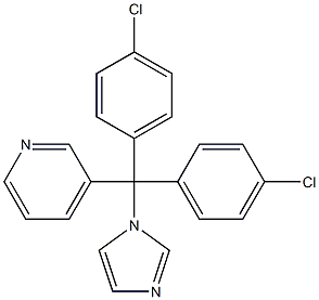 3-[Bis(4-chlorophenyl)(1H-imidazol-1-yl)methyl]pyridine Struktur