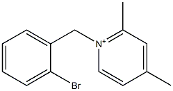 2,4-Dimethyl-1-(2-bromobenzyl)pyridinium Struktur