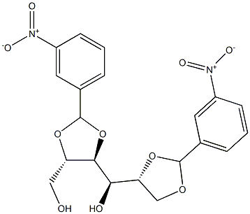 2-O,3-O:5-O,6-O-Bis(3-nitrobenzylidene)-D-glucitol Struktur