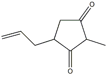 2-Methyl-4-(2-propenyl)-1,3-cyclopentanedione Struktur