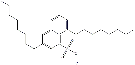 3,8-Dioctyl-1-naphthalenesulfonic acid potassium salt Struktur