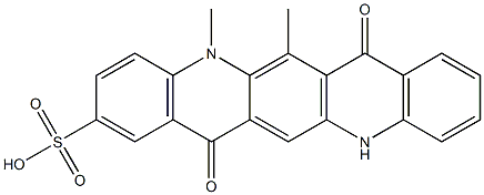 5,7,12,14-Tetrahydro-5,6-dimethyl-7,14-dioxoquino[2,3-b]acridine-2-sulfonic acid Struktur