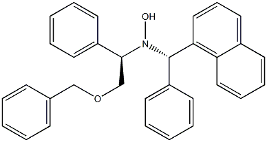 N-[(R)-2-Benzyloxy-1-phenylethyl]-N-[(S)-phenyl(1-naphthalenyl)methyl]hydroxylamine Struktur