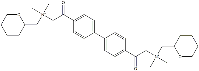 N,N'-[[1,1'-Biphenyl]-4,4'-diylbiscarbonylbismethylene]bis[N-methyl-N-[[(tetrahydro-2H-pyran)-2-yl]methyl]methanaminium] Struktur