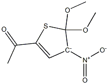 3-Nitro-2,3-dihydro-5-acetyl-2,2-dimethoxythiophen-3-ide Struktur