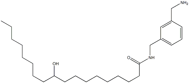 10-Hydroxy-N-(3-aminomethylbenzyl)stearamide Struktur