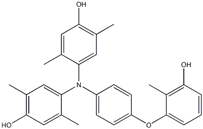 N,N-Bis(4-hydroxy-2,5-dimethylphenyl)-4-(3-hydroxy-2-methylphenoxy)benzenamine Struktur