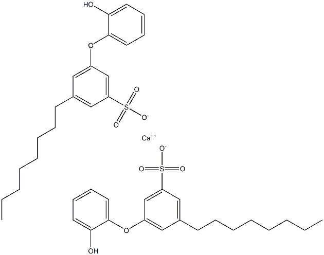 Bis(2'-hydroxy-5-octyl[oxybisbenzene]-3-sulfonic acid)calcium salt Struktur