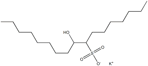 9-Hydroxyheptadecane-8-sulfonic acid potassium salt Struktur