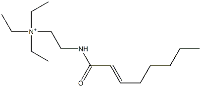 N,N,N-Triethyl-2-(2-octenoylamino)ethanaminium Struktur