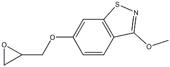 3-Methoxy-6-(oxiranylmethoxy)-1,2-benzisothiazole Struktur