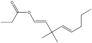 Propionic acid 3,3-dimethyl-1,4-octadienyl ester Struktur