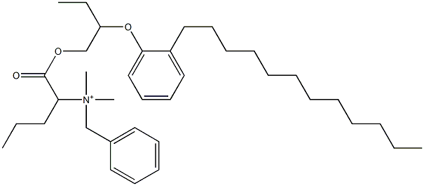 N,N-Dimethyl-N-benzyl-N-[1-[[2-(2-dodecylphenyloxy)butyl]oxycarbonyl]butyl]aminium Struktur