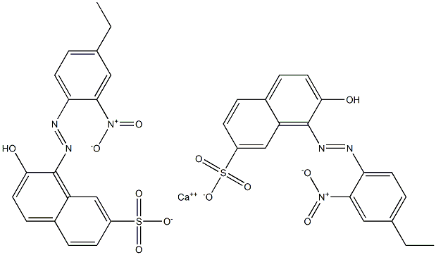 Bis[1-[(4-ethyl-2-nitrophenyl)azo]-2-hydroxy-7-naphthalenesulfonic acid]calcium salt Struktur