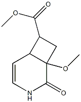 1-Methoxy-2-oxo-3-azabicyclo[4.2.0]oct-4-ene-7-carboxylic acid methyl ester Struktur