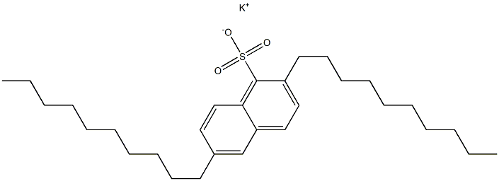 2,6-Didecyl-1-naphthalenesulfonic acid potassium salt Struktur