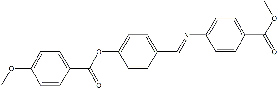 4-[4-(4-Methoxybenzoyloxy)benzylideneamino]benzoic acid methyl ester Struktur