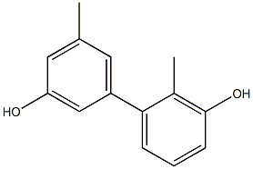 2,5'-Dimethyl-1,1'-biphenyl-3,3'-diol Struktur