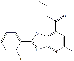 2-(2-Fluorophenyl)-7-butanoyl-5-methyloxazolo[4,5-b]pyridine Struktur