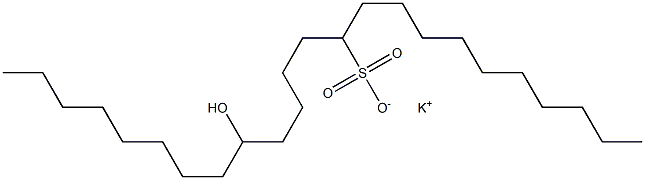 16-Hydroxytetracosane-11-sulfonic acid potassium salt Struktur