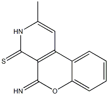 5-Imino-2-methyl-5H-[1]benzopyrano[3,4-c]pyridine-4(3H)-thione Struktur