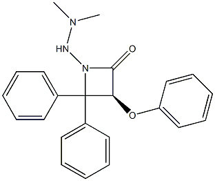 (3S)-1-(2,2-Dimethylhydrazino)-3-phenoxy-4,4-diphenylazetidin-2-one Struktur