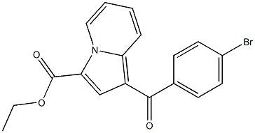 1-(4-Bromobenzoyl)indolizine-3-carboxylic acid ethyl ester Struktur