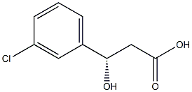 [S,(-)]-3-(m-Chlorophenyl)-3-hydroxypropionic acid Struktur