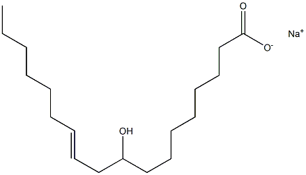 (E)-9-Hydroxy-11-octadecenoic acid sodium salt Struktur