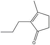 2-Propyl-3-methyl-2-cyclopentene-1-one Struktur