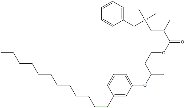 N,N-Dimethyl-N-benzyl-N-[2-[[3-(3-dodecylphenyloxy)butyl]oxycarbonyl]propyl]aminium Struktur