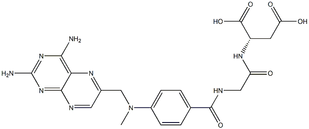 N-[N-[p-[[(2,4-Diamino-6-pteridinyl)methyl]methylamino]benzoyl]glycyl]-L-aspartic acid Struktur