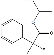 2-Fluoro-2-phenylpropionic acid sec-butyl ester Struktur