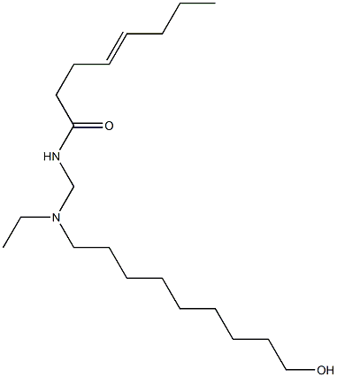 N-[[N-Ethyl-N-(9-hydroxynonyl)amino]methyl]-4-octenamide Struktur