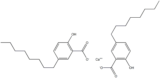 Bis(3-octyl-6-hydroxybenzoic acid)calcium salt Struktur