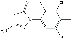 3-Amino-1-(3,5-dichloro-2,4-dimethylphenyl)-5(4H)-pyrazolone Struktur