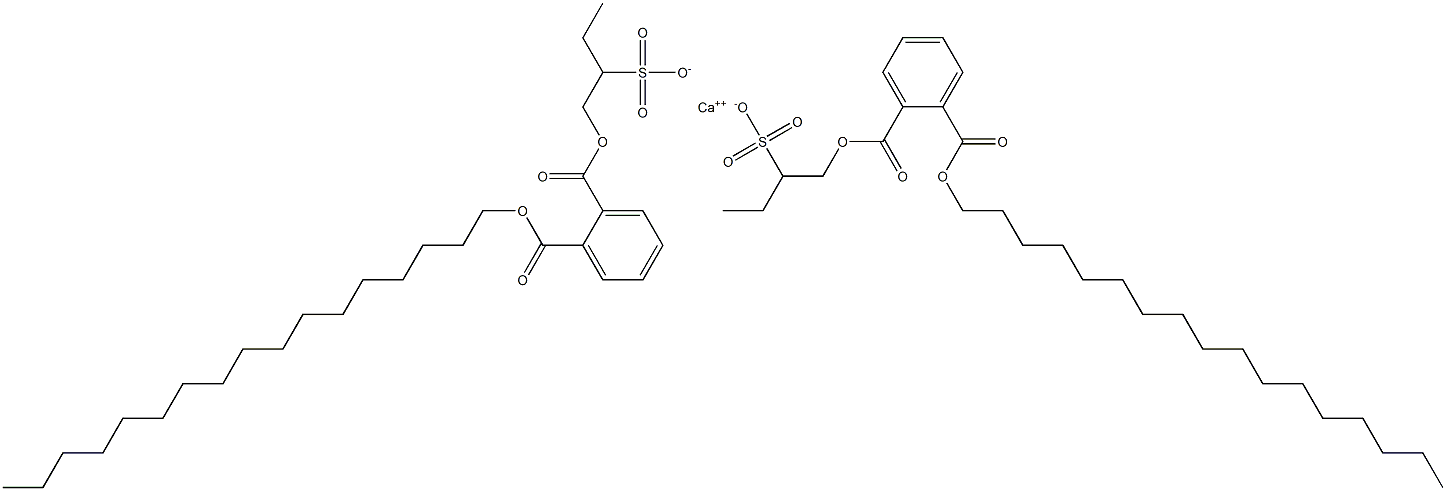 Bis[1-[(2-heptadecyloxycarbonylphenyl)carbonyloxy]butane-2-sulfonic acid]calcium salt Struktur