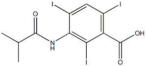 3-[(1-Oxo-2-methylpropyl)amino]-2,4,6-triiodobenzoic acid Struktur