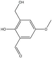 2-Hydroxy-3-(hydroxymethyl)-5-methoxybenzaldehyde Struktur