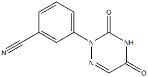 2-[3-Cyanophenyl]-1,2,4-triazine-3,5(2H,4H)-dione Struktur