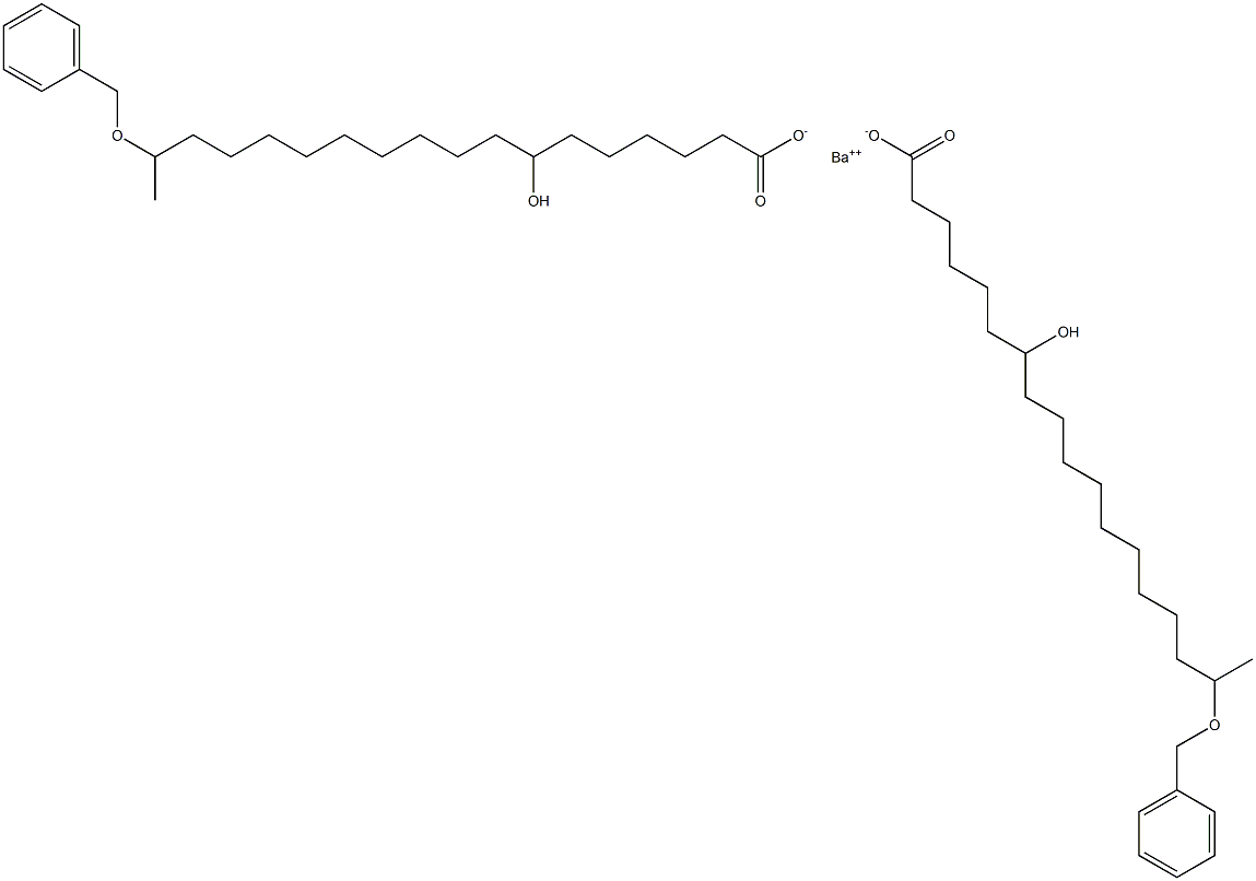 Bis(17-benzyloxy-7-hydroxystearic acid)barium salt Struktur