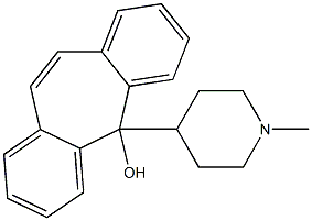 5-(1-Methyl-4-piperidinyl)-5H-dibenzo[a,d]cyclohepten-5-ol Struktur