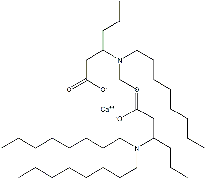 Bis[3-(dioctylamino)hexanoic acid]calcium salt Struktur