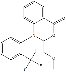 1-[2-(トリフルオロメチル)フェニル]-2-メトキシメチル-2H-3,1-ベンゾオキサジン-4(1H)-オン 化學(xué)構(gòu)造式