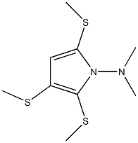 N,N-Dimethyl-2,3,5-tris(methylthio)-1H-pyrrol-1-amine Struktur