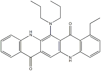 6-(Dipropylamino)-8-ethyl-5,12-dihydroquino[2,3-b]acridine-7,14-dione Struktur