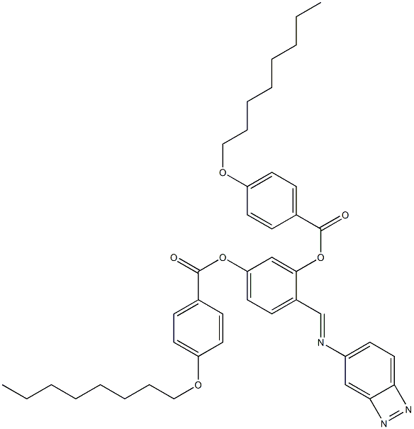 Bis[4-(octyloxy)benzoic acid]4-[(azobenzen-4-yl)iminomethyl]-1,3-phenylene ester Struktur