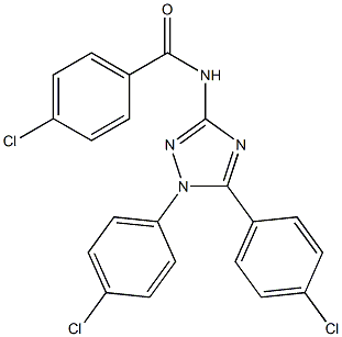 1-(4-Chlorophenyl)-5-(4-chlorophenyl)-3-((4-chlorobenzoyl)amino)-1H-1,2,4-triazole Struktur