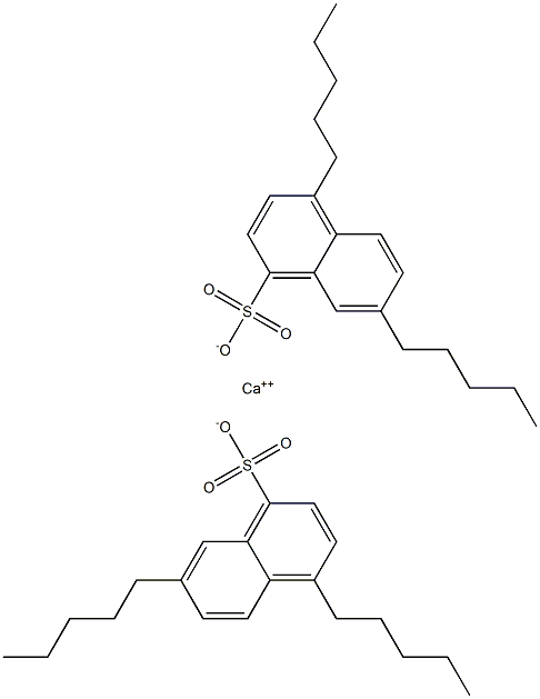 Bis(4,7-dipentyl-1-naphthalenesulfonic acid)calcium salt Struktur