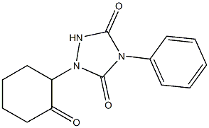 4-Phenyl-1-(2-oxocyclohexyl)-1,2,4-triazolidine-3,5-dione Struktur